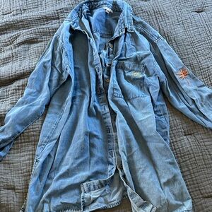 Billabong x the salty blonde oversized denim shacket